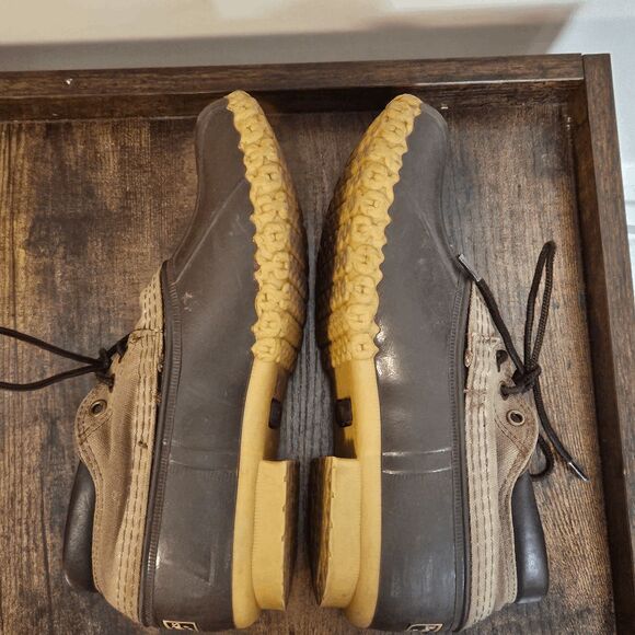 L.L. Bean Maine Hunting Rubber Duck Shoe Low Boots Women's Brown and Tan Size 8 - Picture 3 of 7